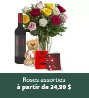 Spéciales des Roses assorties de la Saint-Valentin