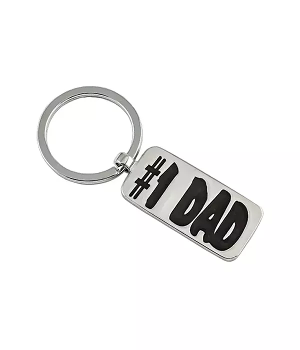 Number 1 Dad Keychain