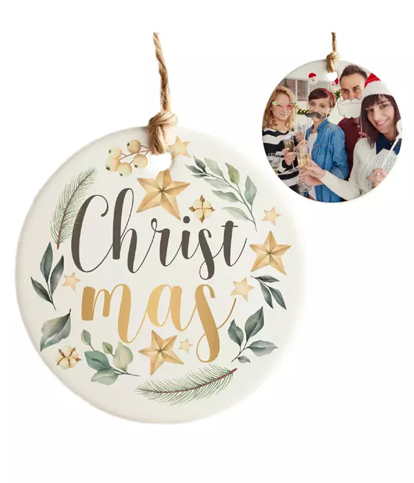 Design Your Own Round Christmas Ornament