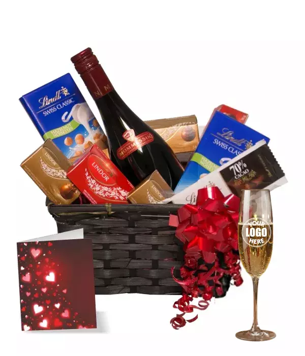 Lindt & Bubbly with Custom Champagne Flute