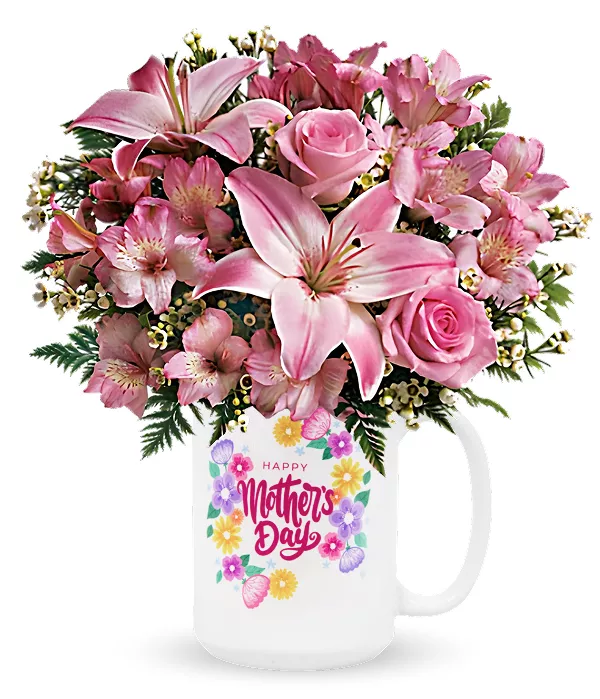 Bouquet Mélodie Prune et Rose