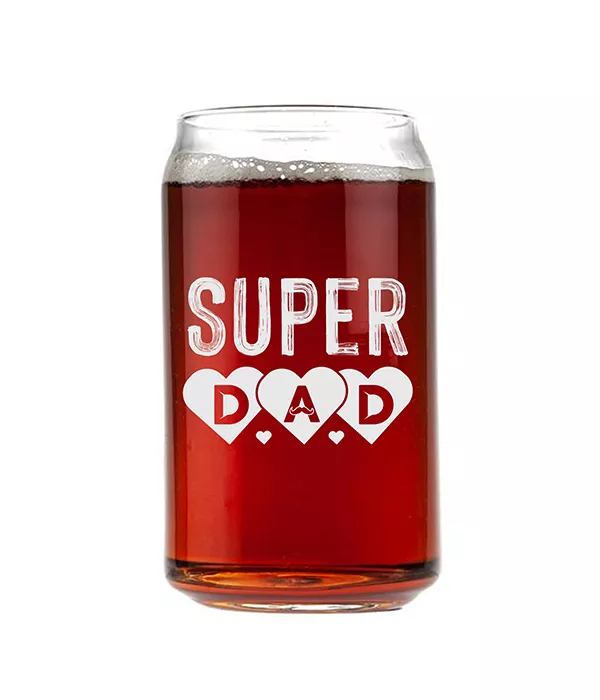 Super Dad Beer Can Glass 16oz