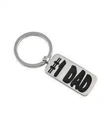Number 1 Dad Keychain