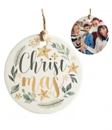 Design Your Own Round Christmas Ornament