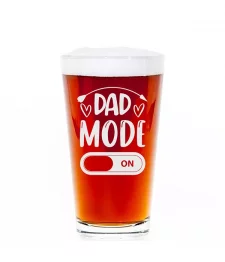 Dad Mode On Classic Beer Pint Glass 16oz