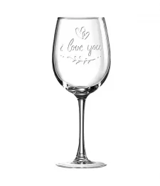 I love you Red Wine Glass | 16oz