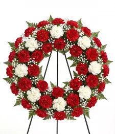 Red and White Wreath