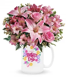 Bouquet Mélodie Prune et Rose
