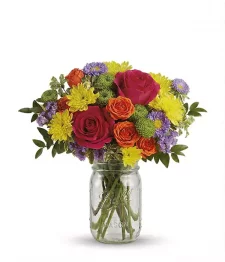 Sunny Confetti Mason Jar