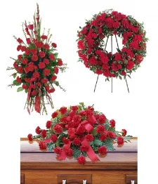 'Cordialement' paquet de fleurs funérailles