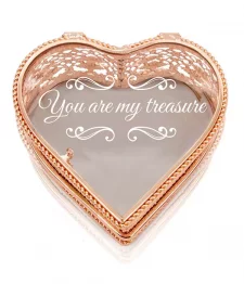 You are my Treasure Heart Shaped Jewelry Box